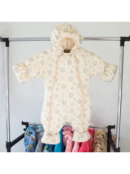 Комбинезон утепленный Звездочки молочный