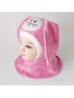 Шапка-шлем Зайка розовый/белый