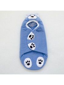 Конверт-кокон "Мишка" темно-голубой