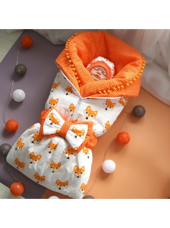 Комплект с пледом Лисички