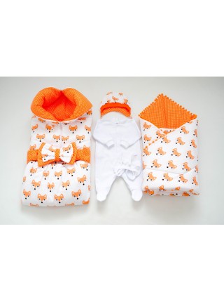 Комплект с пледом Лисички