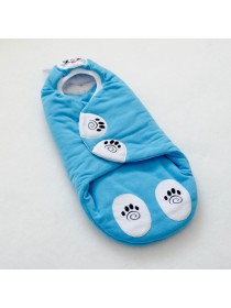 Конверт-кокон "Котик" бирюзовый/белый