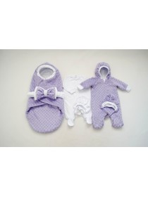 Комплект с комбинезоном "Плюшевый сон" (сиреневый)