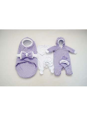 Комплект с комбинезоном Плюшевый сон (сиреневый)