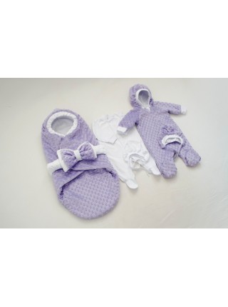 Комплект с комбинезоном Плюшевый сон (сиреневый)
