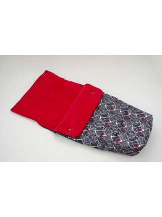 Конверт в прогулочную коляску (кубики/красный)