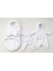 Комплект с комбинезоном Плюшевый сон (белый)