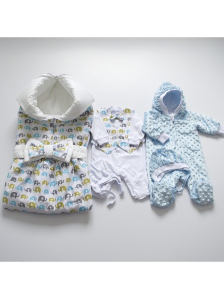 Комплект с комбинезоном Слоники