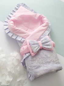 Конверт-плед "Королевская лилия" розовый