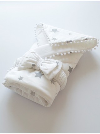 Плед-конверт Счастливая звезда белый