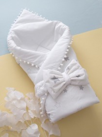 Плед-конверт "Счастливая звезда" белый