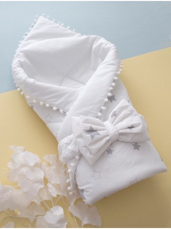 Плед-конверт Счастливая звезда белый