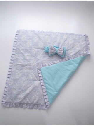 Конверт-плед Королевская лилия голубой