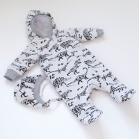 Комбинезон весна/лето "Дино" серый меланж