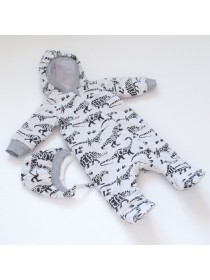 Комбинезон весна/лето "Дино" серый меланж