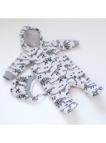 Комбинезон весна/лето Дино серый меланж