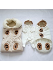 Комплект зимний "Белый мишка" на овчине