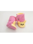 Сапожки-зверята Котик розовый/желтый