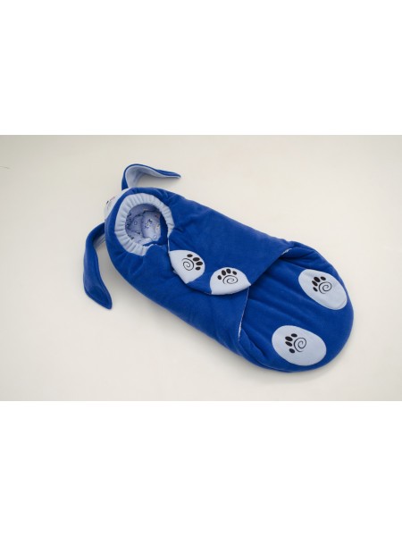 Конверт-кокон Зайка синий/голубой