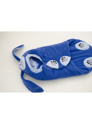 Конверт-кокон Зайка синий/голубой