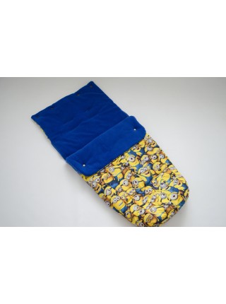 Конверт в прогулочную коляску (миньоны/синий)