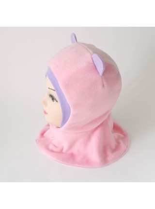 Шапка-шлем Ушки розовый/сиреневый