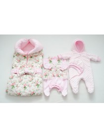 Комплект с комбинезоном "Сливочная нежность" розовый
