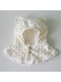 Шапка-шлем "Ушки" молочный