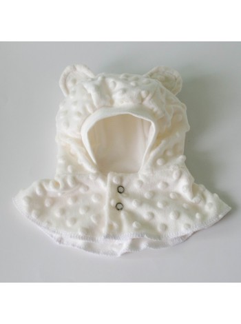 Шапка-шлем Ушки молочный