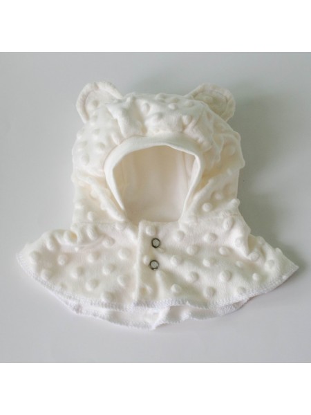 Шапка-шлем Ушки молочный