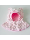Шапка-шлем Ушки розовый плюш