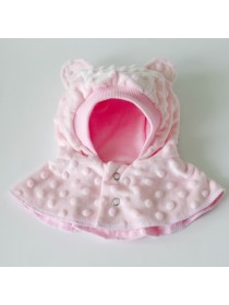 Шапка-шлем "Ушки" розовый плюш