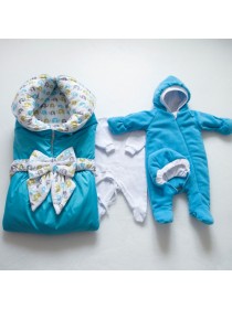 Комплект с комбинезоном "Слоники"