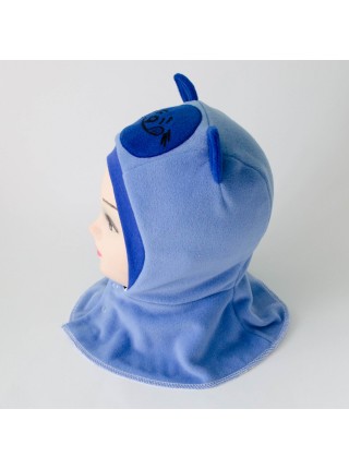 Шапка-шлем Сытый кот темно-голубой/синий