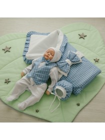 Комплект "Голубой в горошек"