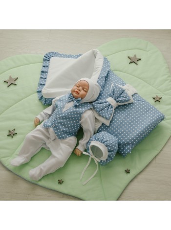 Комплект Голубой в горошек