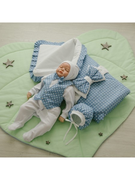 Комплект Голубой в горошек