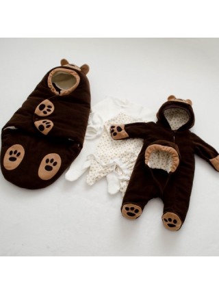 Комплект зимний Мишка бурый на овчине