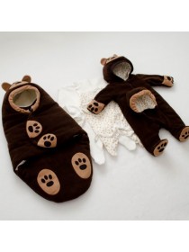 Комплект зимний "Мишка" бурый на овчине