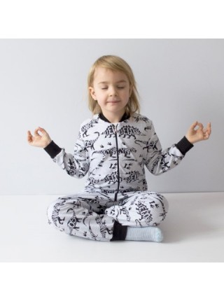 Пижама детская Динозавры серый меланж