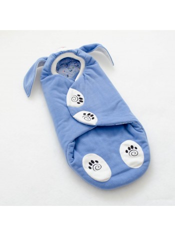 Конверт-кокон Зайка темно-голубой