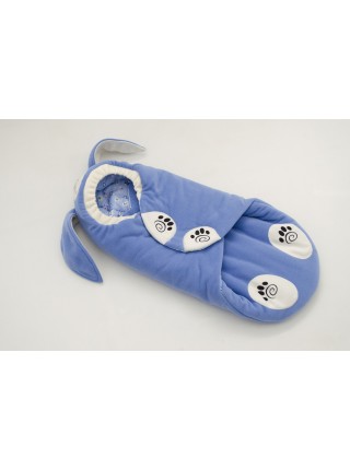 Конверт-кокон Зайка темно-голубой