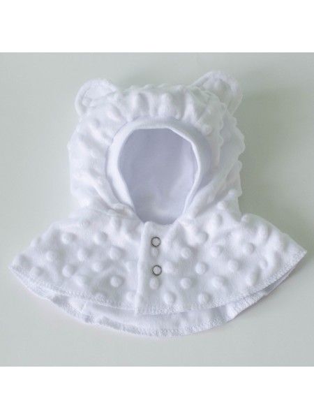 Шапка-шлем Ушки белый