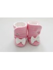 Сапожки Розовый с бантиком флис