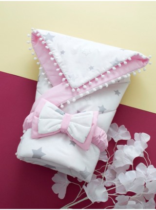 Плед-конверт Счастливая звезда розовый