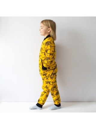 Пижама детская Динозавры желтый