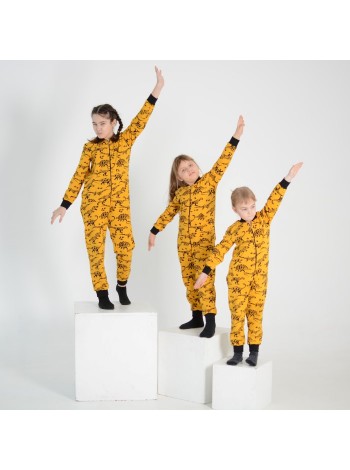 Пижама детская Динозавры желтый
