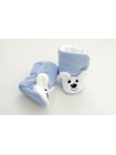 Сапожки-зверята Мишка голубой/белый