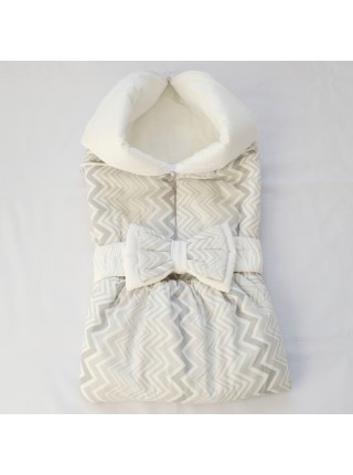 Одеяло-траснформер Серый зигзаг