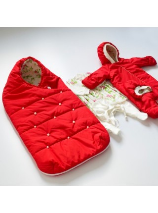 Комплект с комбинезоном Капелька гранат